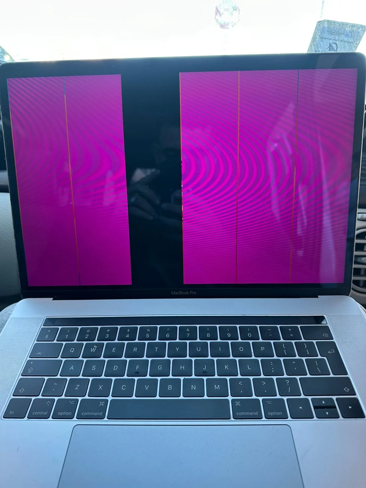 MacBook showing a display issue
